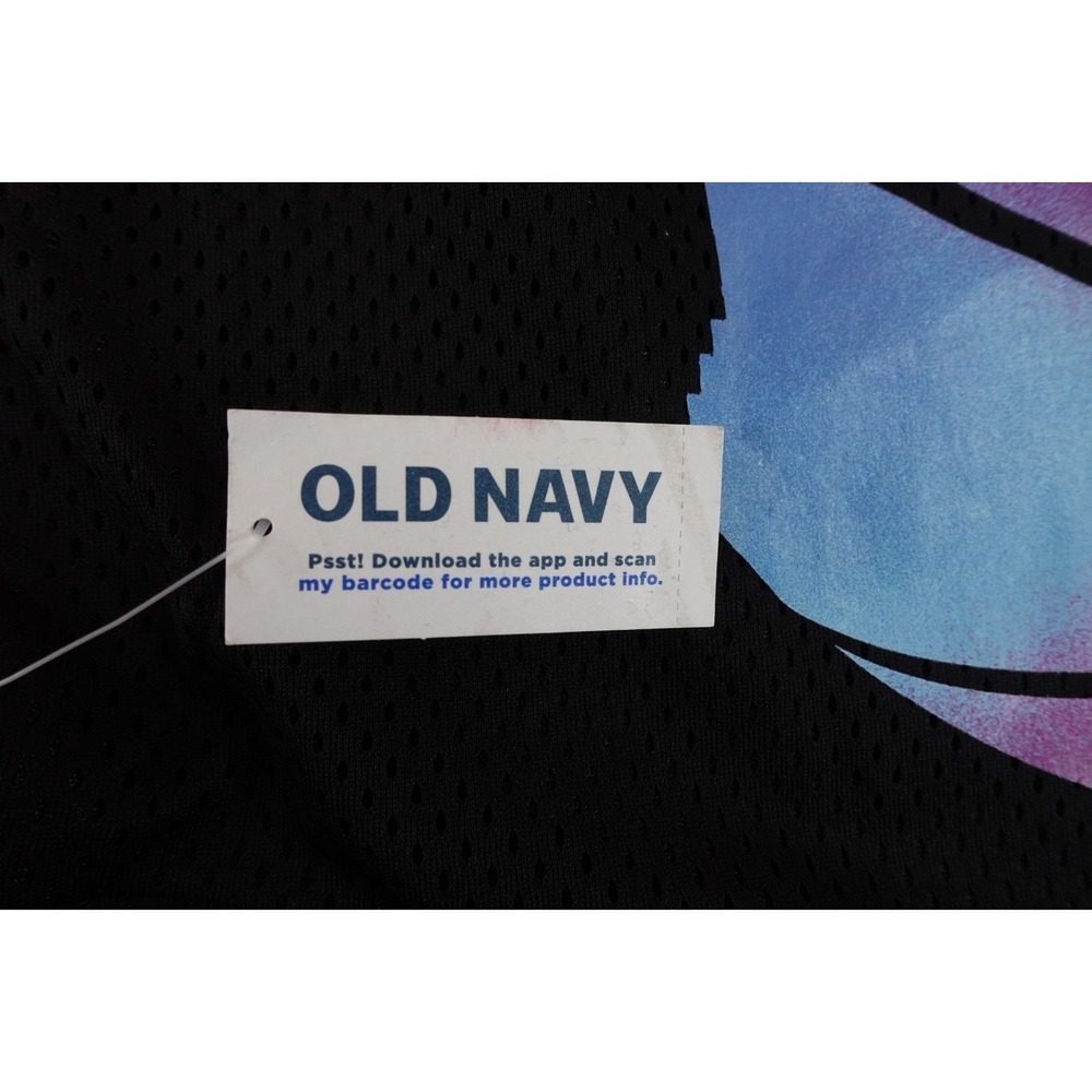 Old Navy Boys X-Large Black Mesh V-Neck Graphic Breathable Basketball Tank Top - Picture 4 of 12